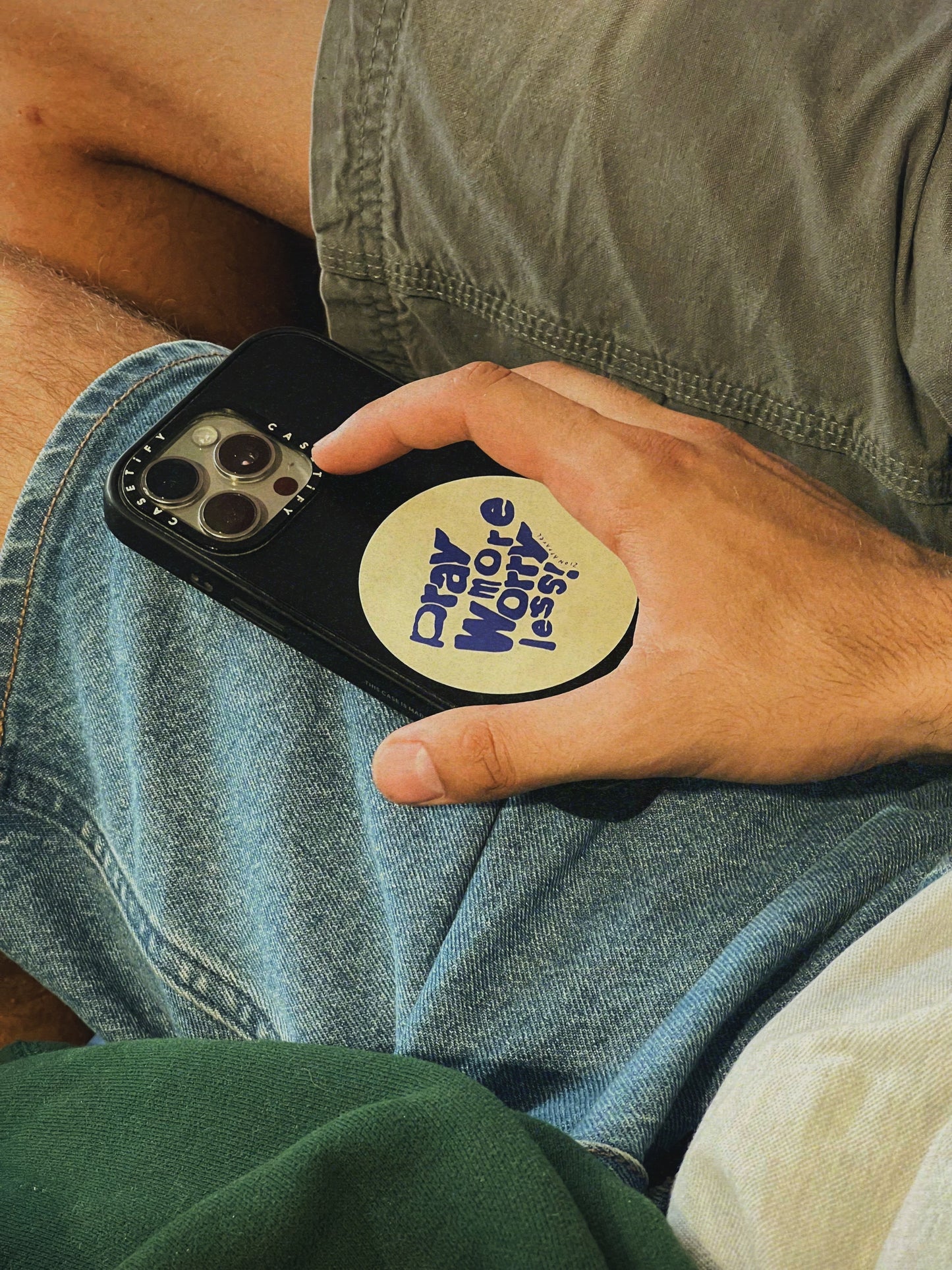 ‘pray more, worry less’ sticker