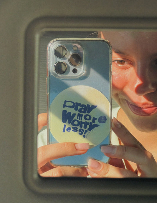 ‘pray more, worry less’ sticker