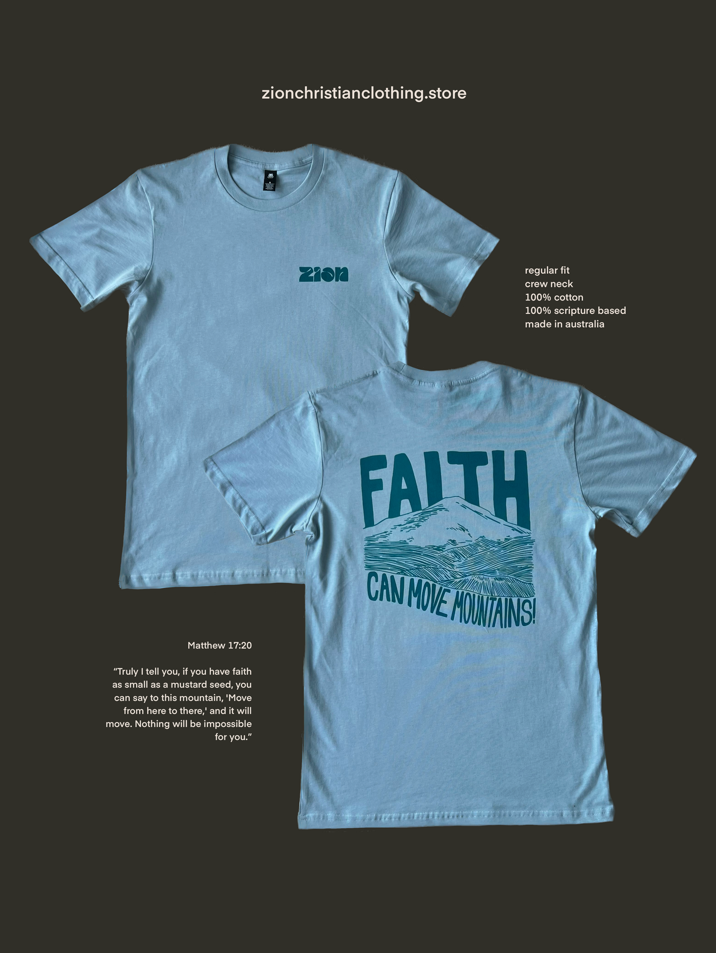 ‘Faith can move mountains’ t-shirt