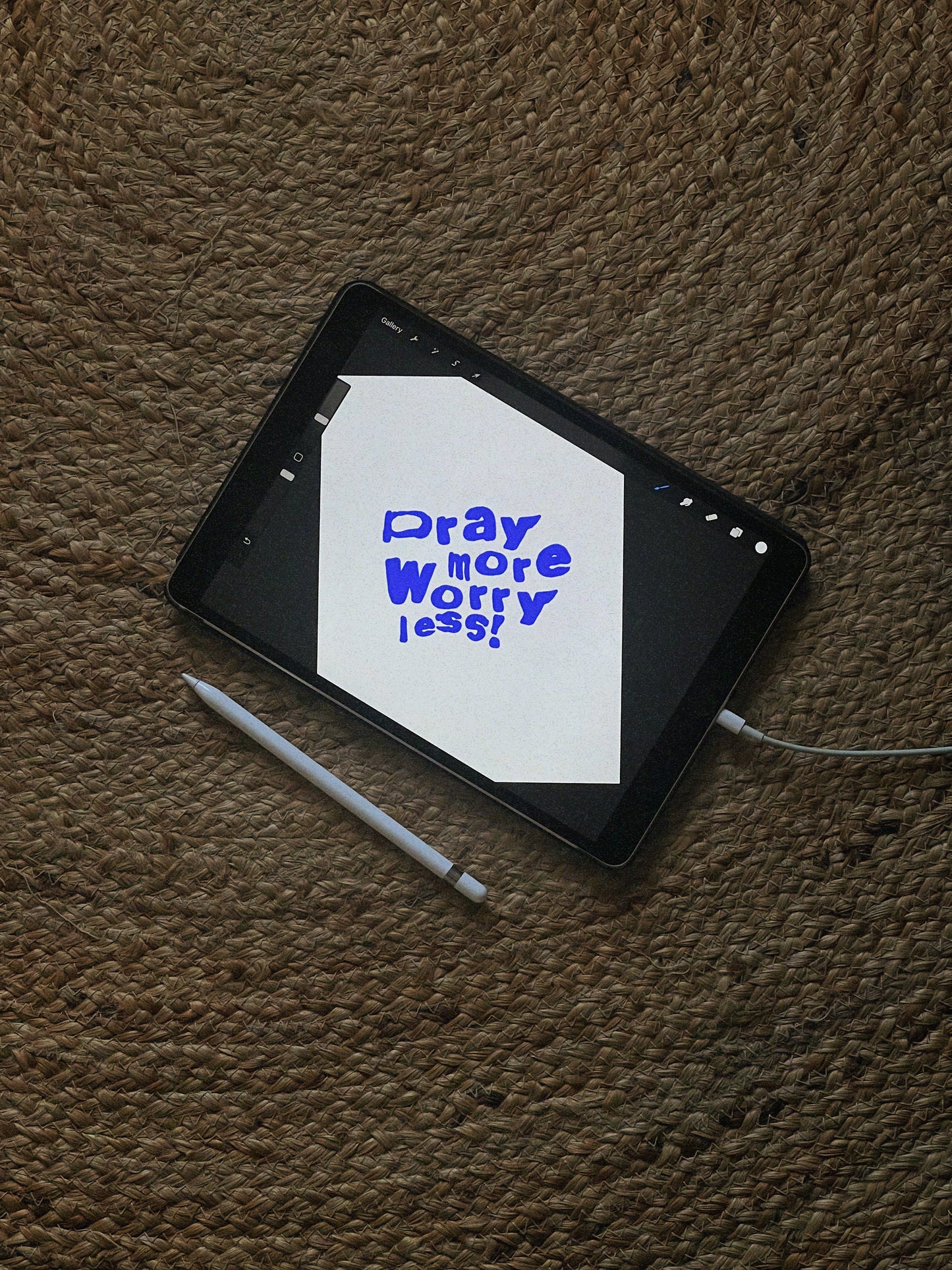 pray more worry less - keyring