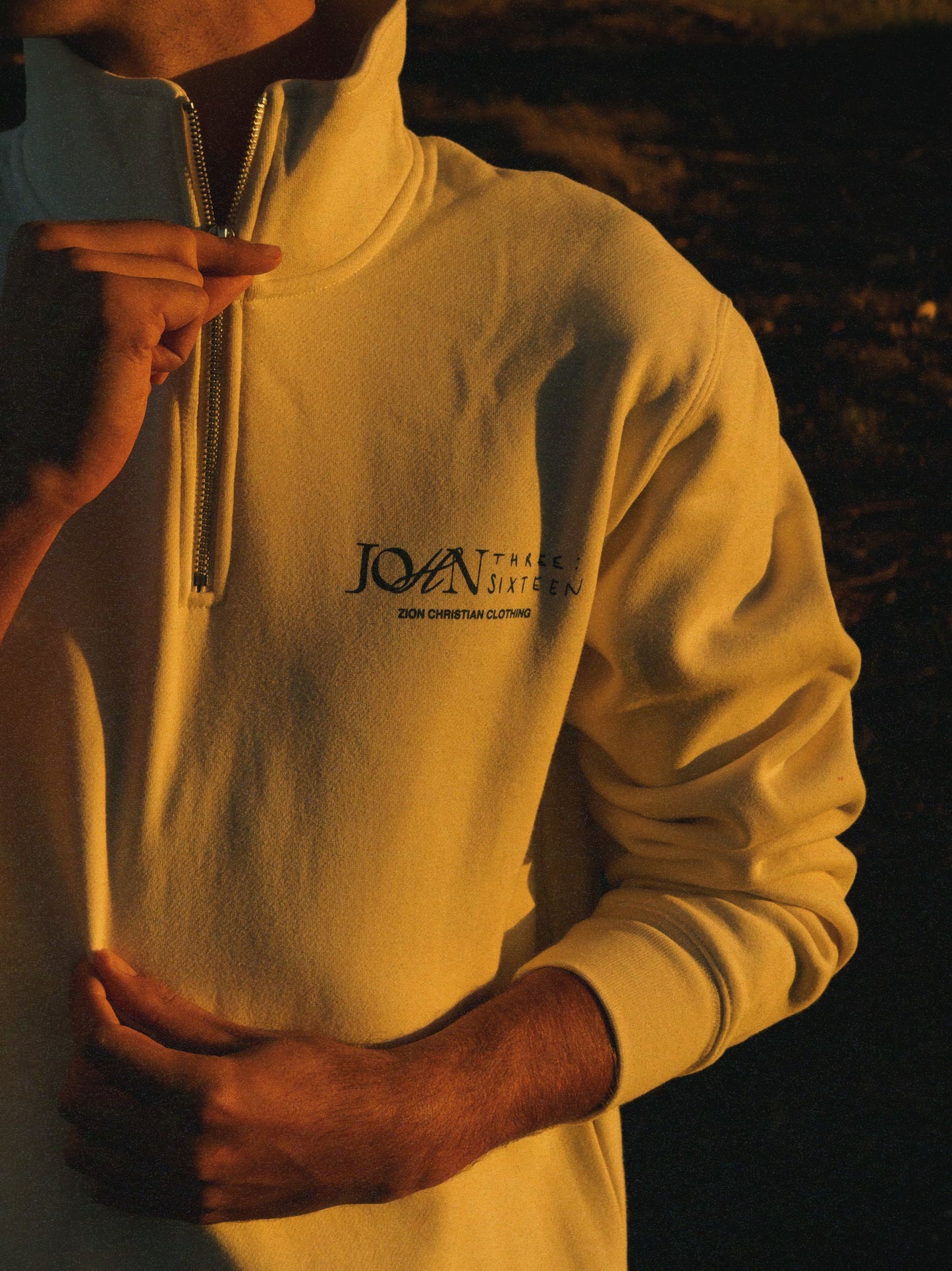 ‘John 3:16’ - half zip crew