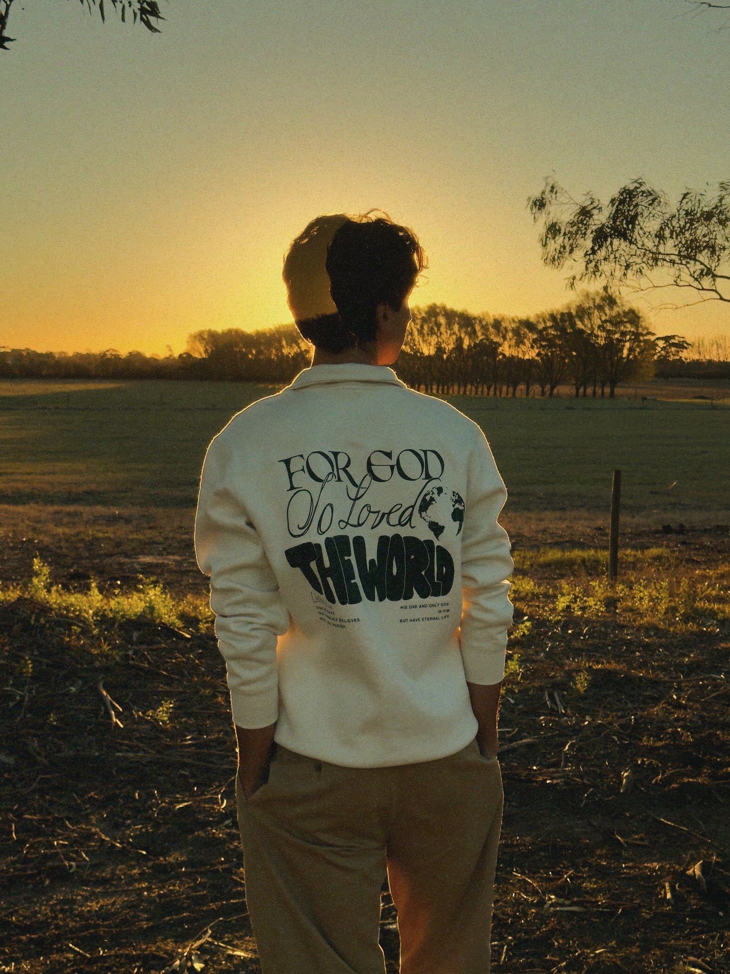 ‘John 3:16’ - half zip crew